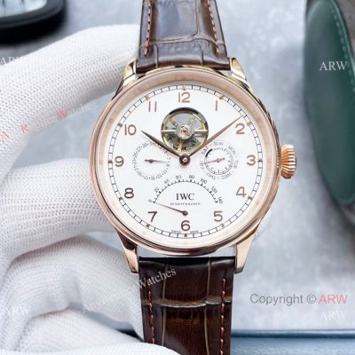 Best Quality Replica IWC Portugieser Tourbillon Watch Rose Gold 44mm